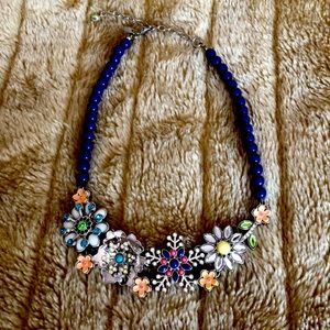 Lia Sophia floral beaded necklace